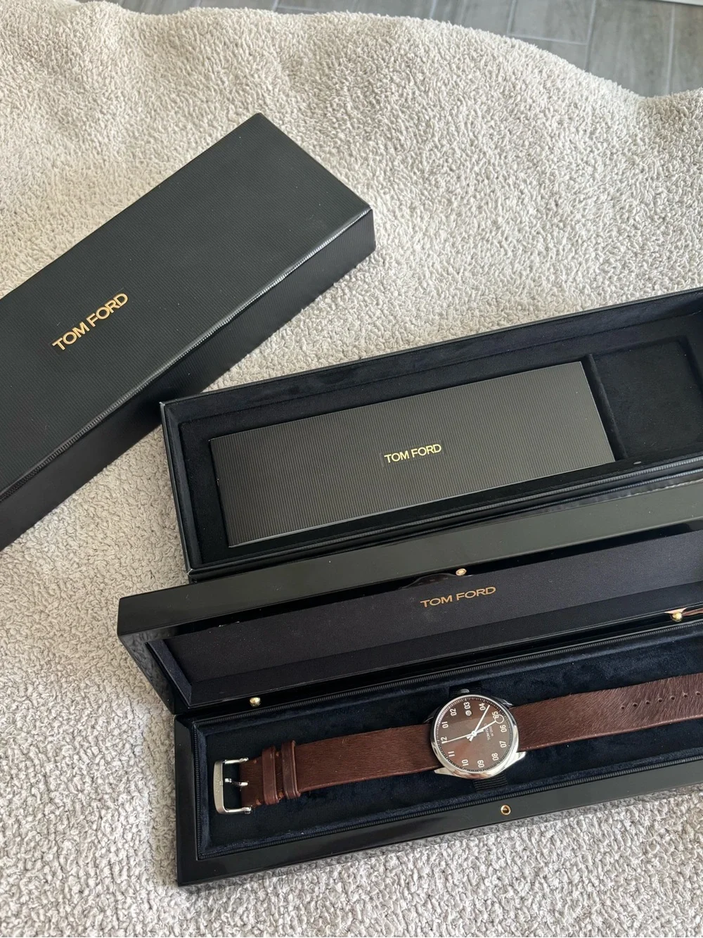 Tom Ford Brown Pony Hair Watch with Removable Band - Picture 6 of 9